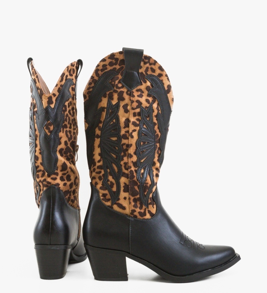 Cizme dama Cobboy Animal Print - Img 3