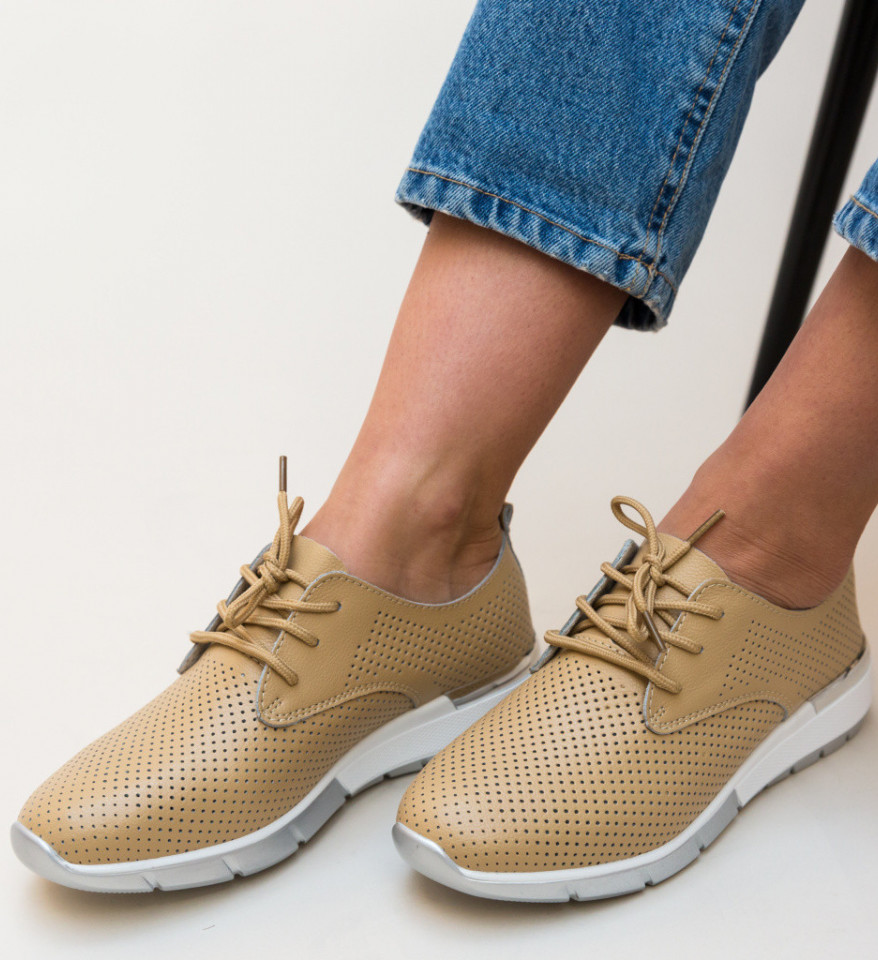 Pantofi Casual Albert Bej - Img 2