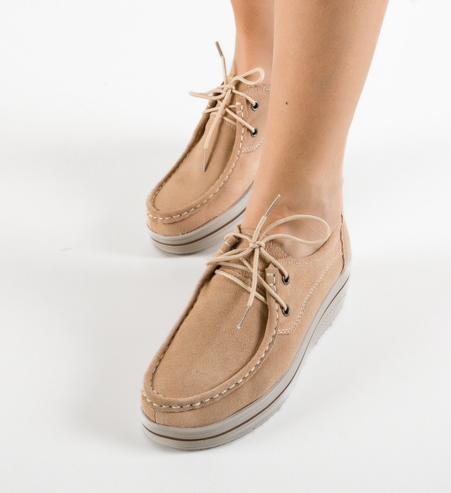 Pantofi Casual Auron Bej - Img 6