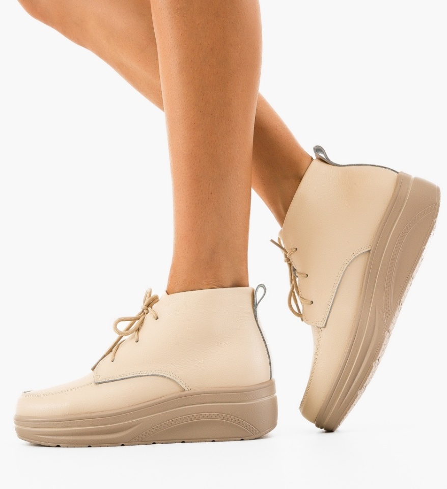 Pantofi Casual Bergamon Bej - Img 5
