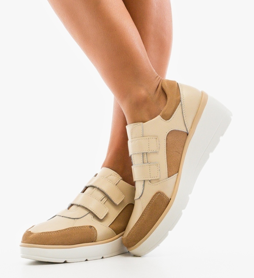 Pantofi Casual Cleon Bej - Img 4