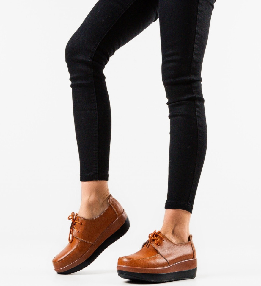 Pantofi Casual Creamt Camel - Img 5