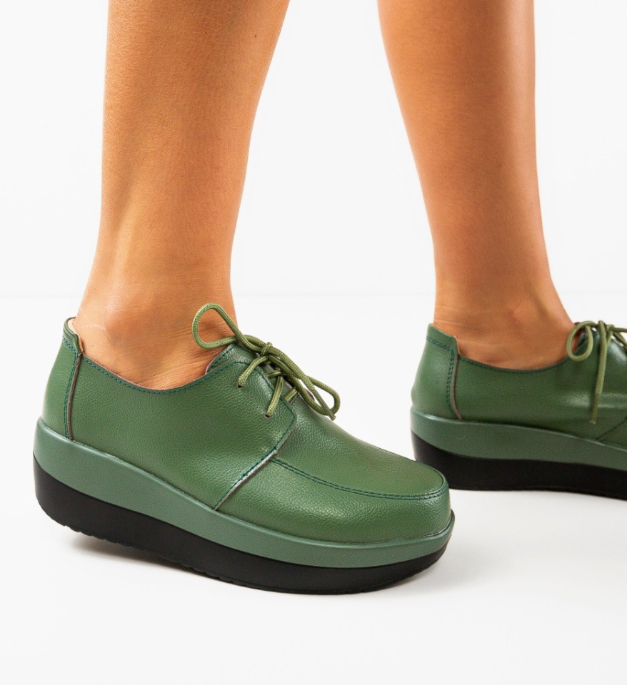 Pantofi Casual Creamt Verzi - Img 7