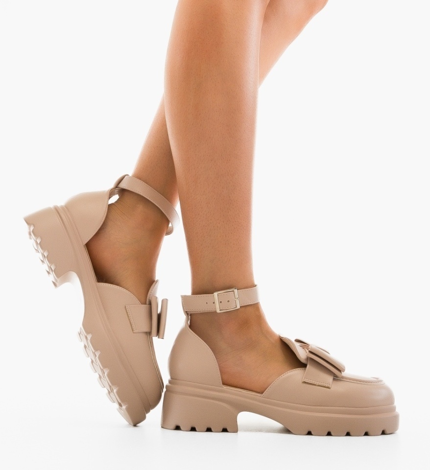 Pantofi casual dama Caradon Bej - Img 5