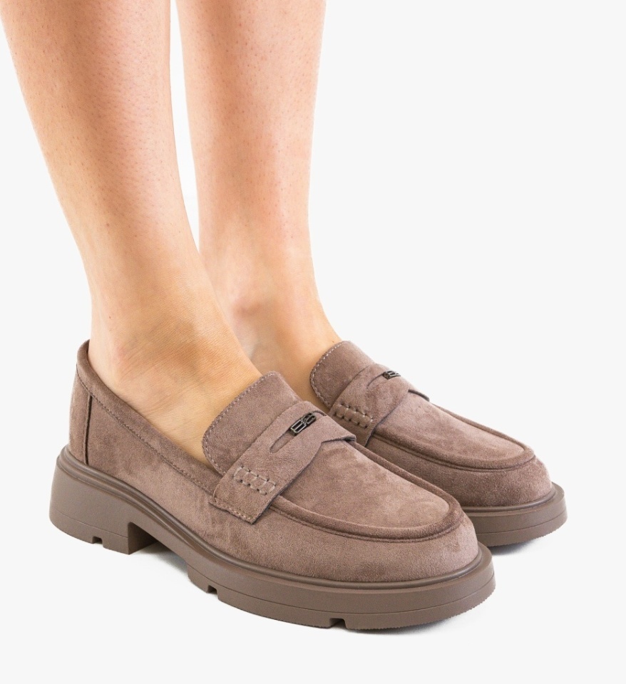 Pantofi casual dama Corsera Khaki - Img 5