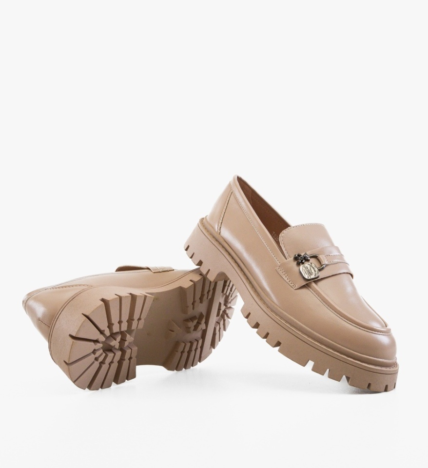 Pantofi casual dama Dufren Bej - Img 3