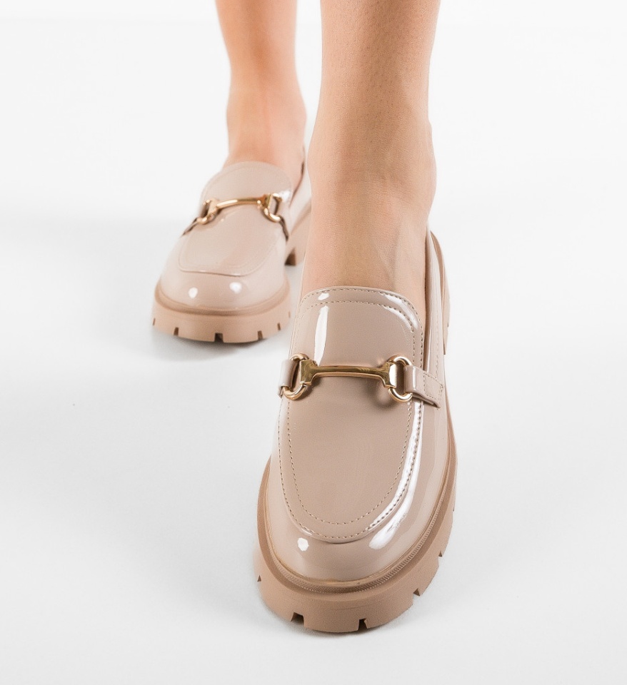 Pantofi Casual dama Gobba Bej - Img 10