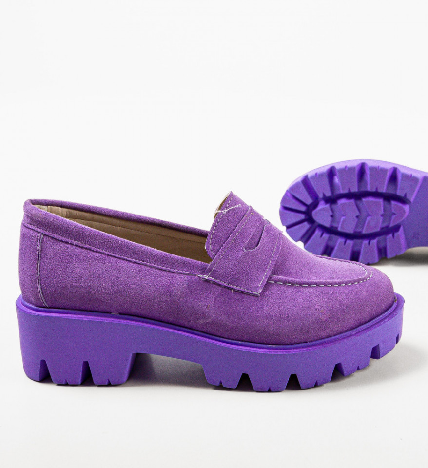 Pantofi Casual dama Gyna Mov - Img 3