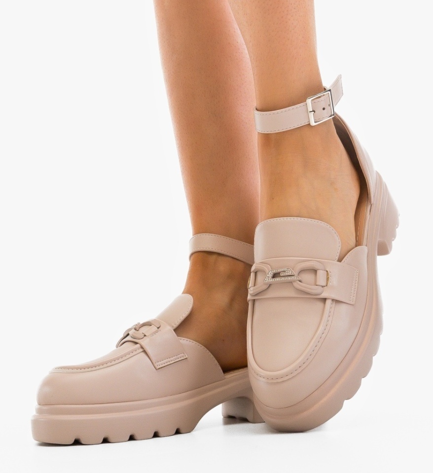 Pantofi casual dama Rightte Bej - Img 4