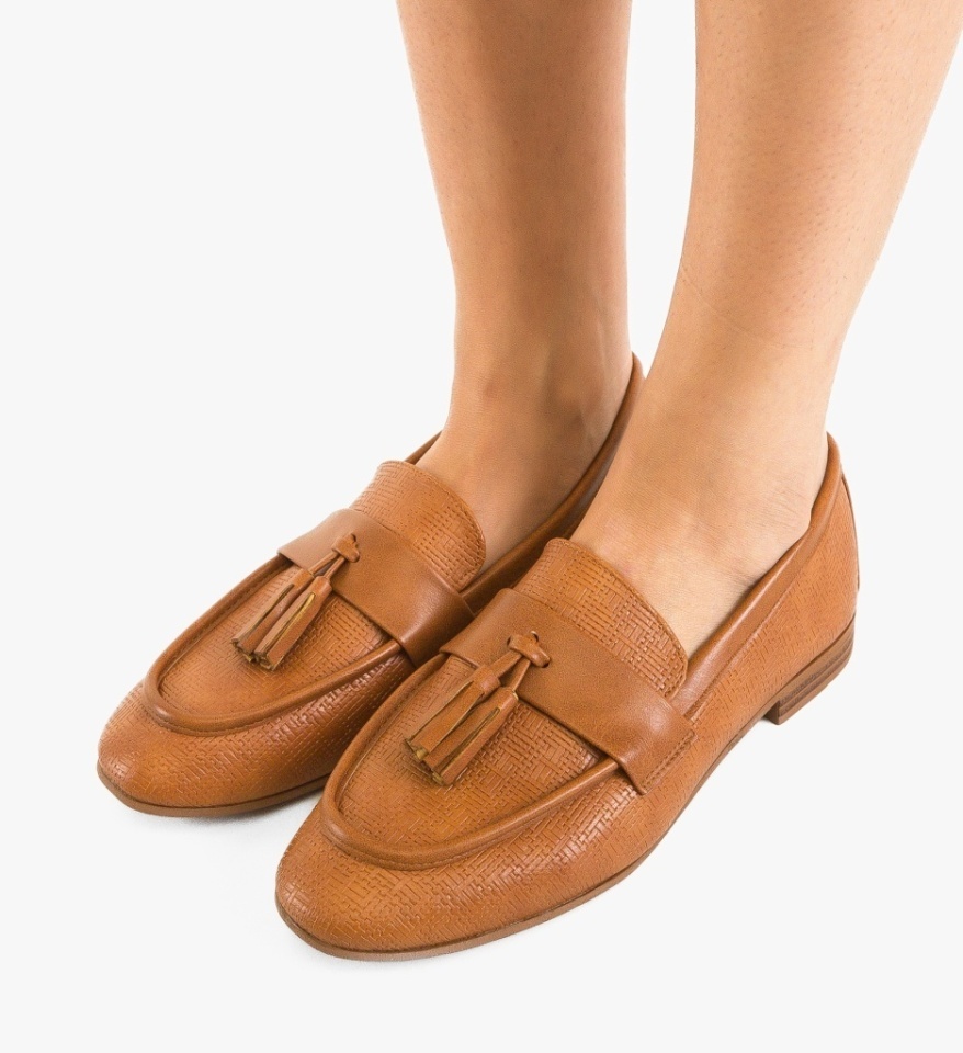 Pantofi casual dama Singleto Camel - Img 1