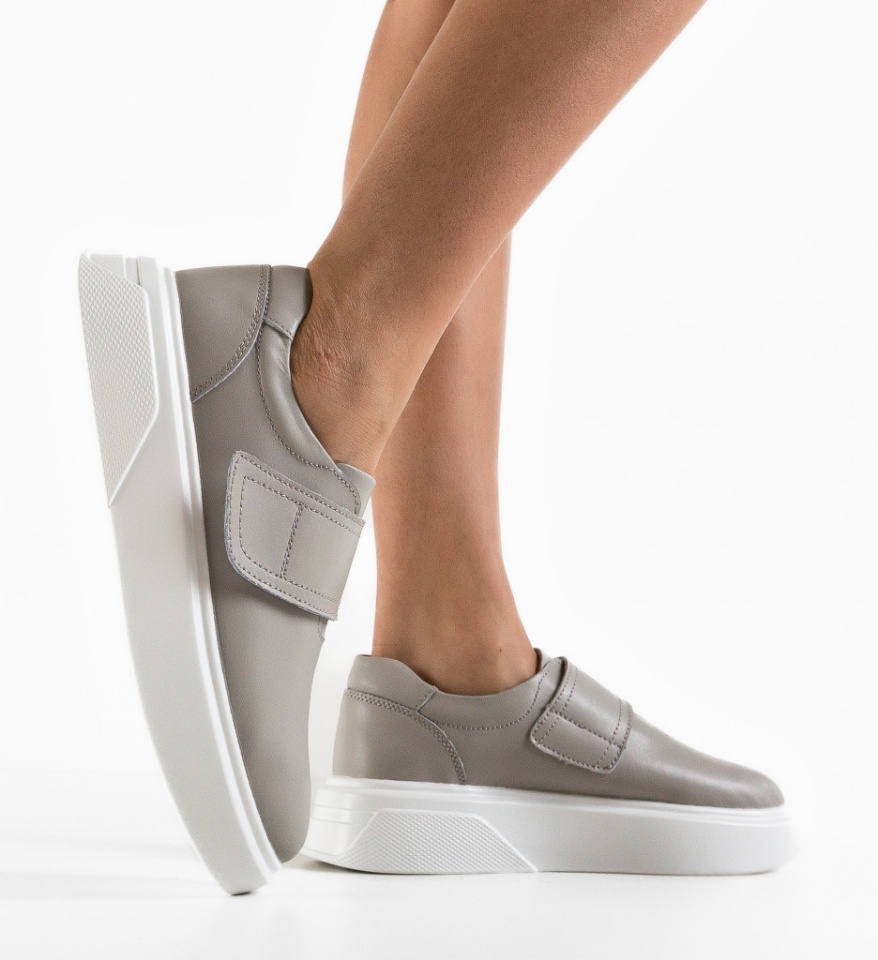 Pantofi Casual dama Slamet Gri - Img 4