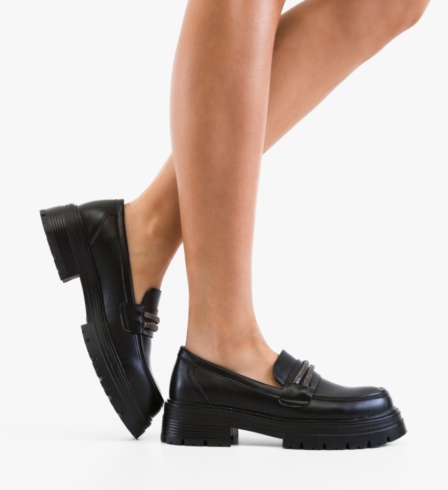 Pantofi casual dama Uster Negri - Img 4