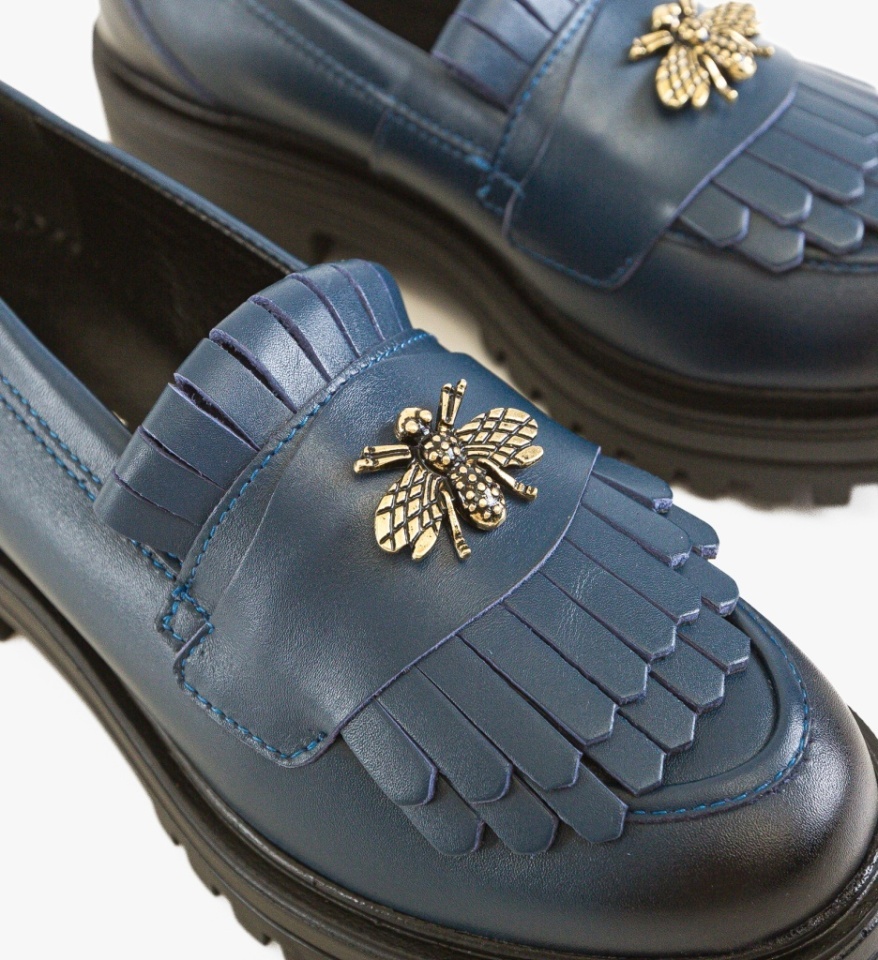 Pantofi casual dama Zenin Bleumarin - Img 3