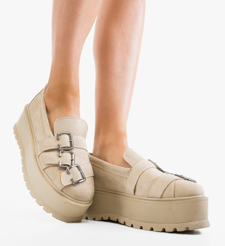 Pantofi Casual Darqu Bej - Img 5