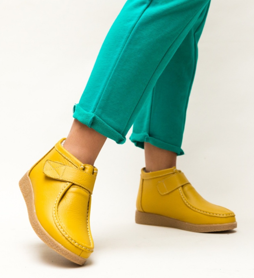 Pantofi Casual Debir Galbeni 2 - Img 11