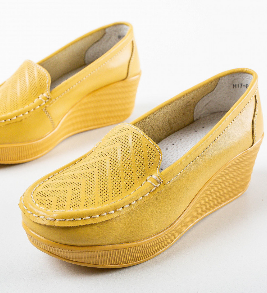 Pantofi Casual Ely Galbeni - Img 3