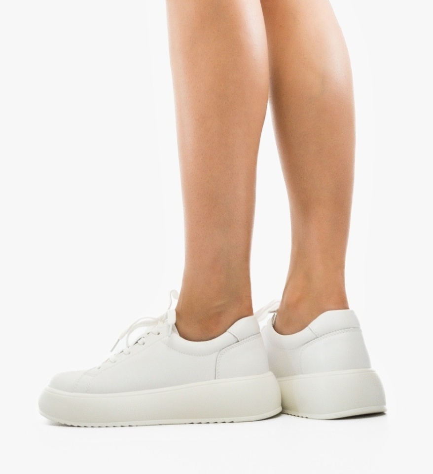Pantofi Casual Floray Albi - Img 6