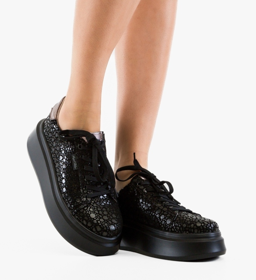Pantofi Casual Ganey Negri - Img 6