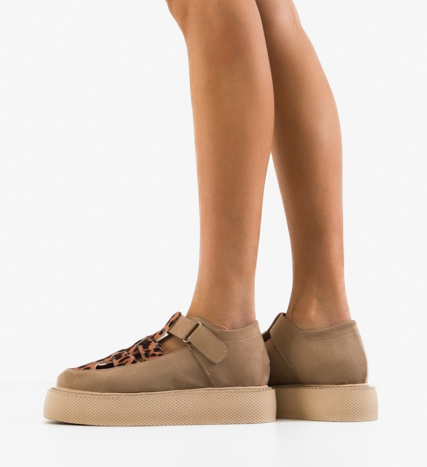 Pantofi Casual Gryndy Bej - Img 7