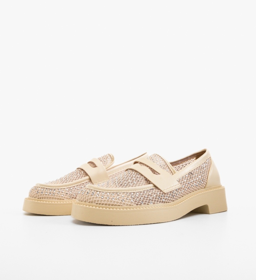 Pantofi casual Hoffm Bej - Img 2