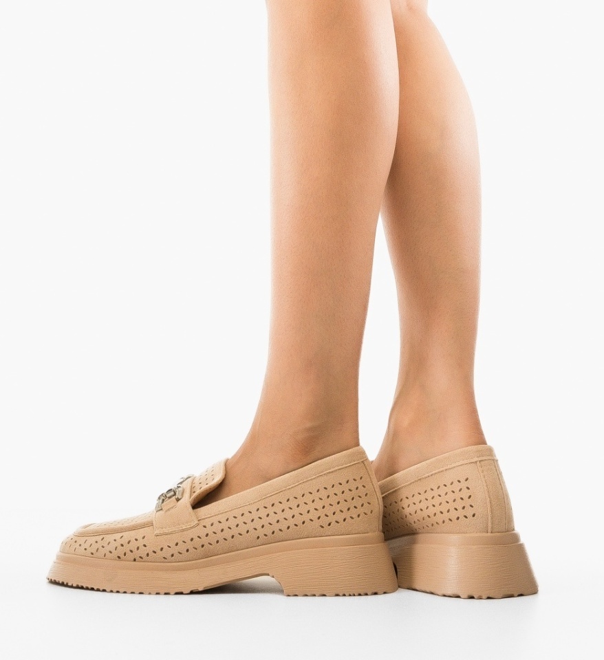 Pantofi Casual Irry Bej - Img 5