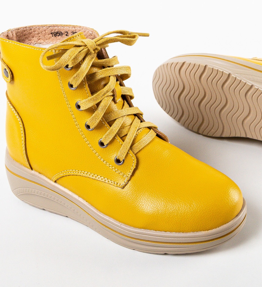 Pantofi Casual Lakiob Galbeni - Img 12