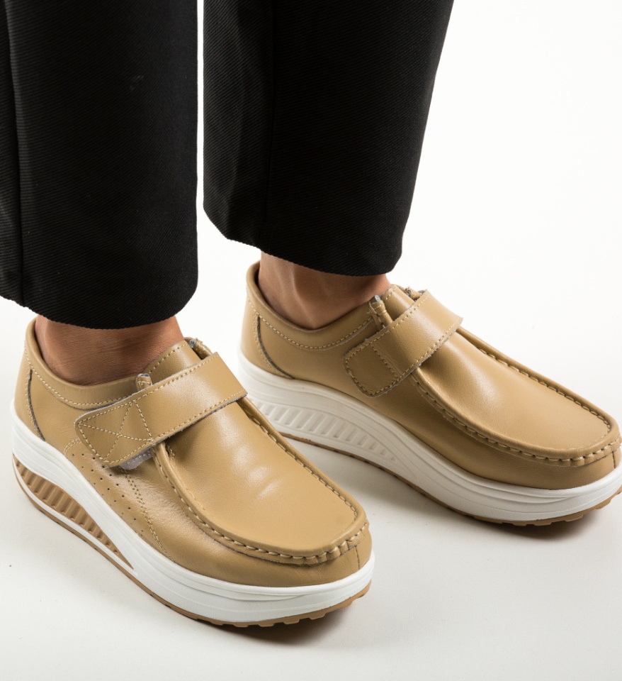 Pantofi Casual Marko Bej - Img 11