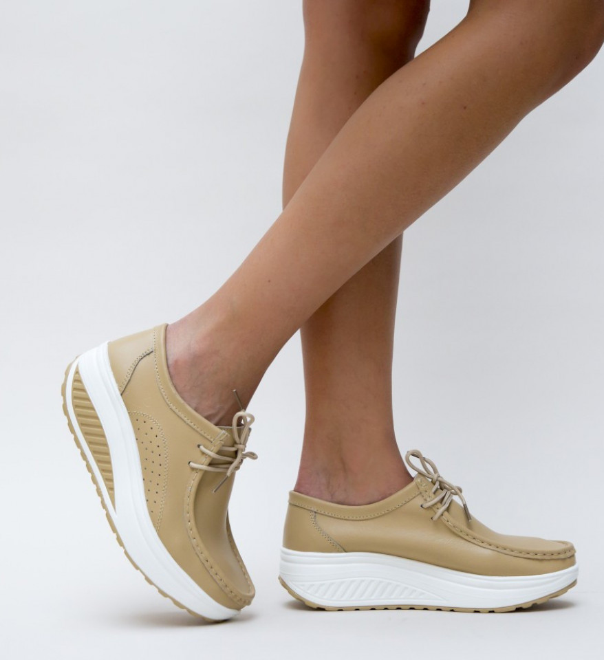 Pantofi Casual Roly Bej - Img 4