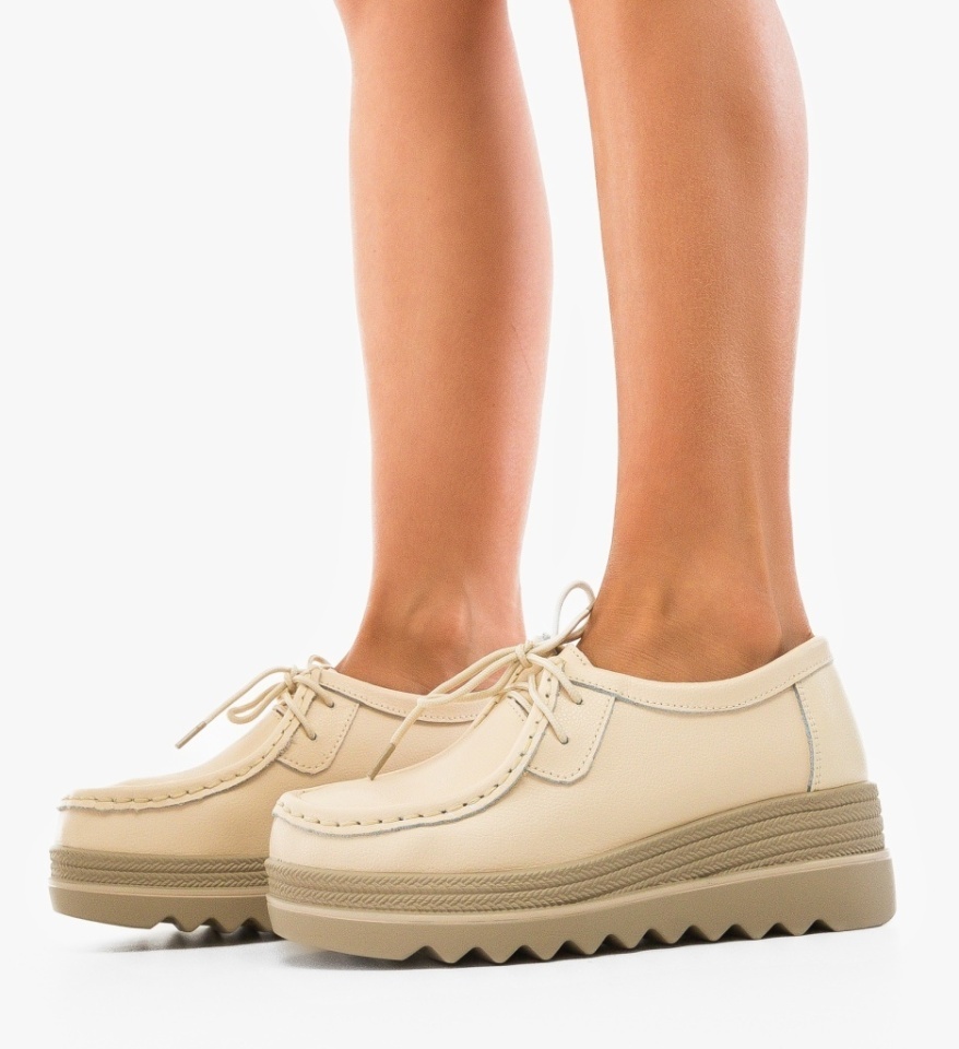 Pantofi Casual Sag Bej 3 - Img 5