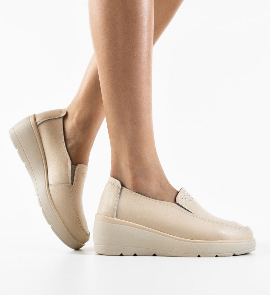 Pantofi Casual Sanam Bej - Img 6