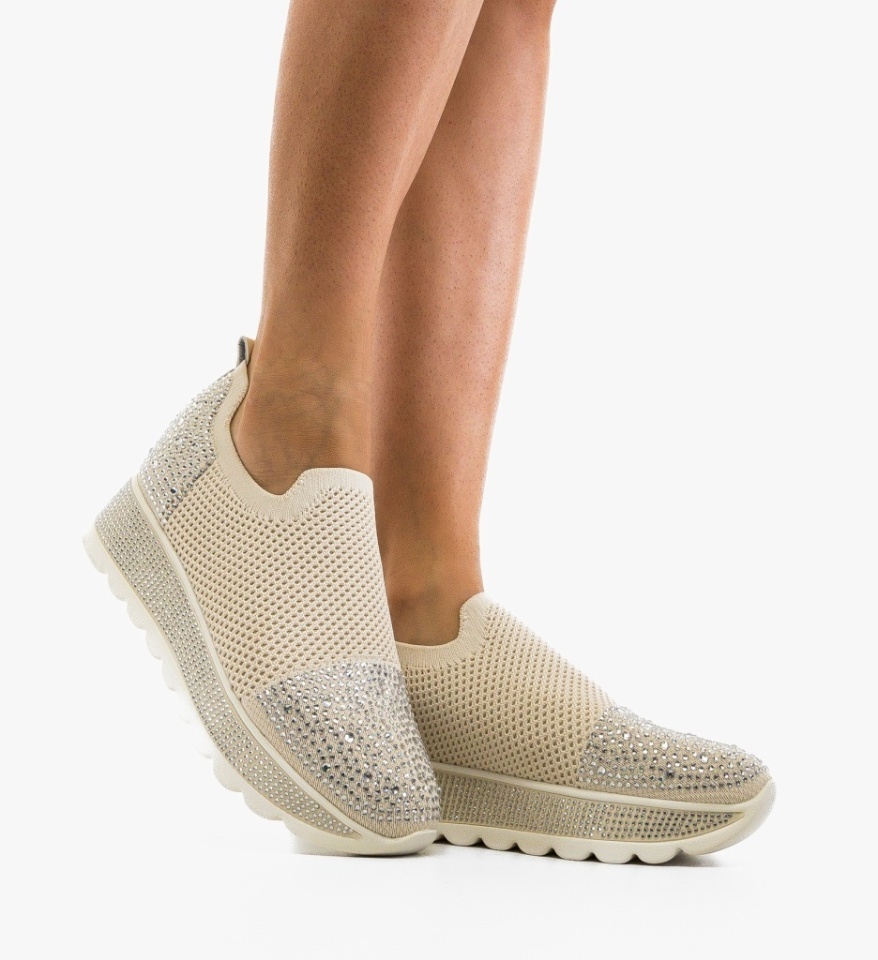 Pantofi Casual Sportif Bej - Img 6
