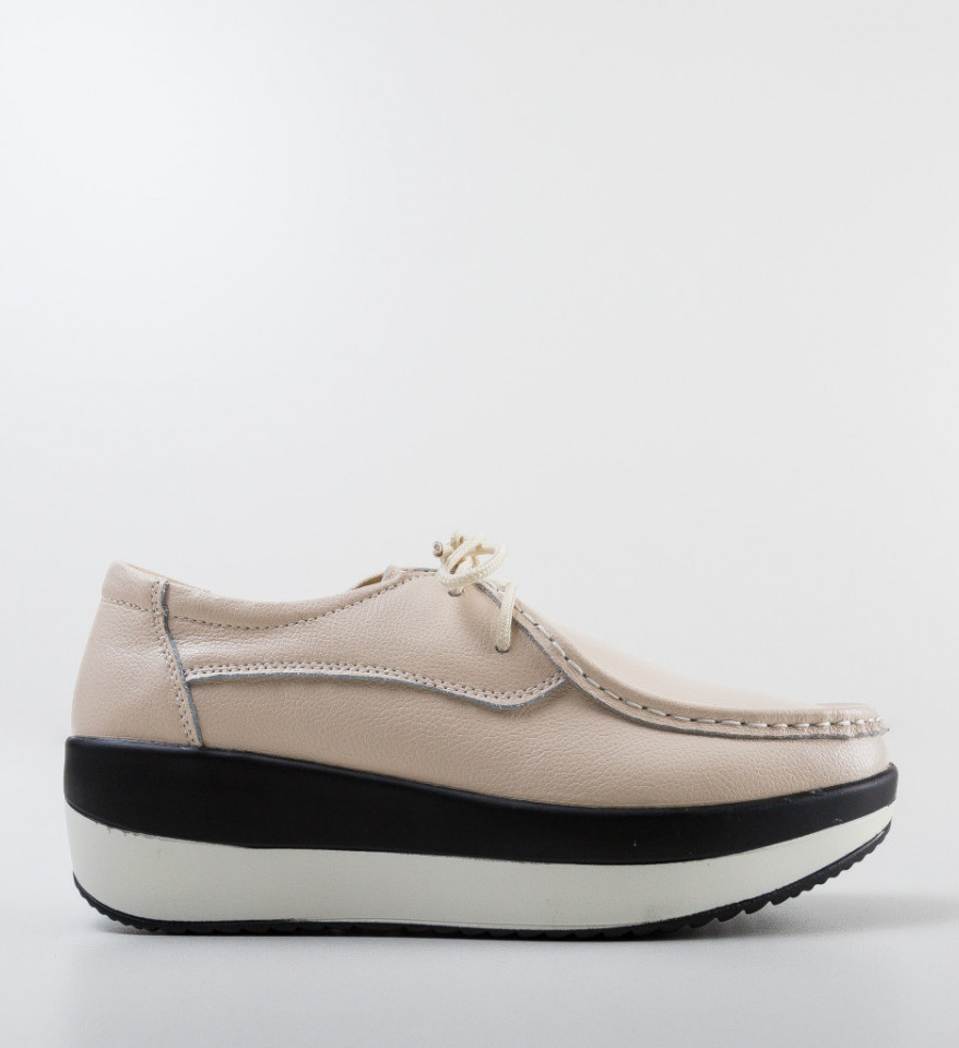 Pantofi Casual Vlasta Bej - Img 5