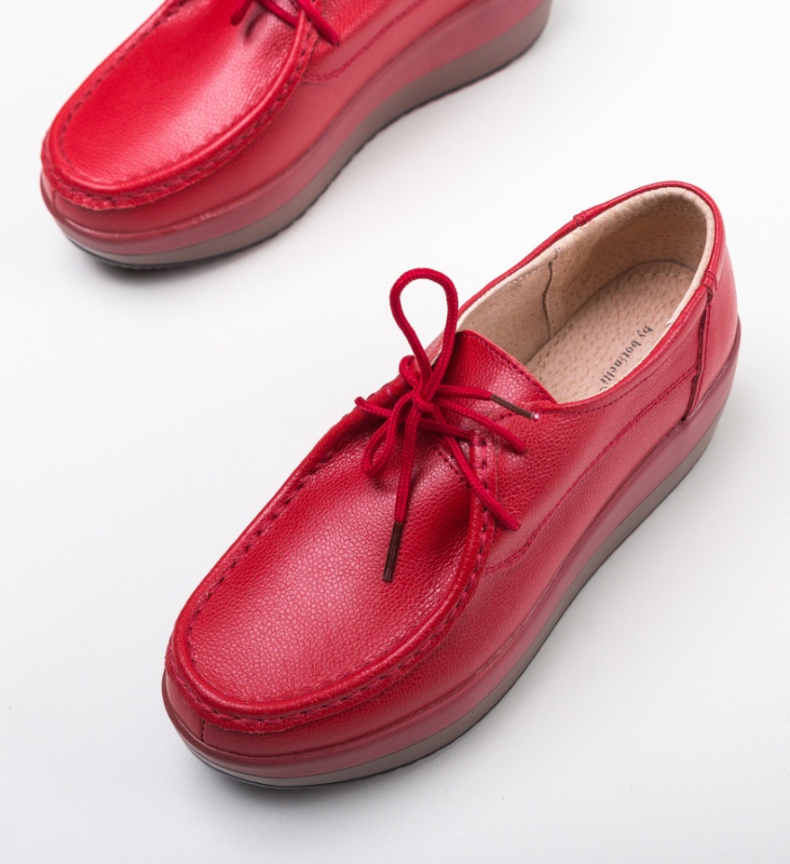 Pantofi Casual Vlasta Rosii - Img 11