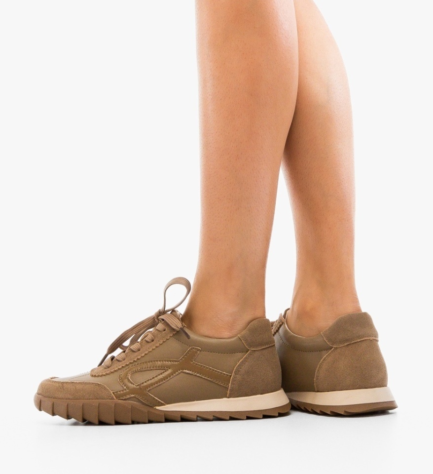 Pantofi Casual Ynun Khaki - Img 6
