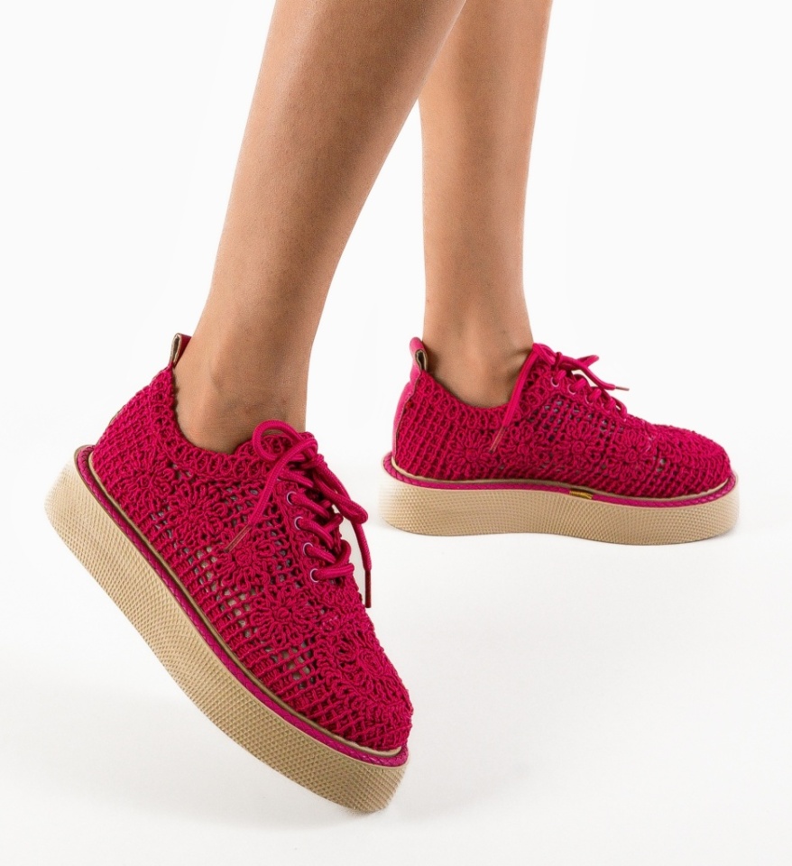 Pantofi Casual Ystory Fuchsia - Img 6