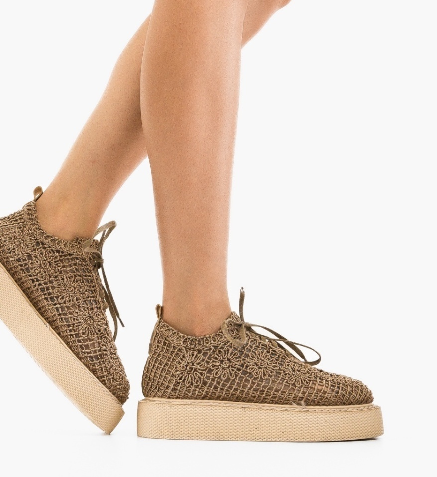 Pantofi Casual Ystory Khaki 3 - Img 7