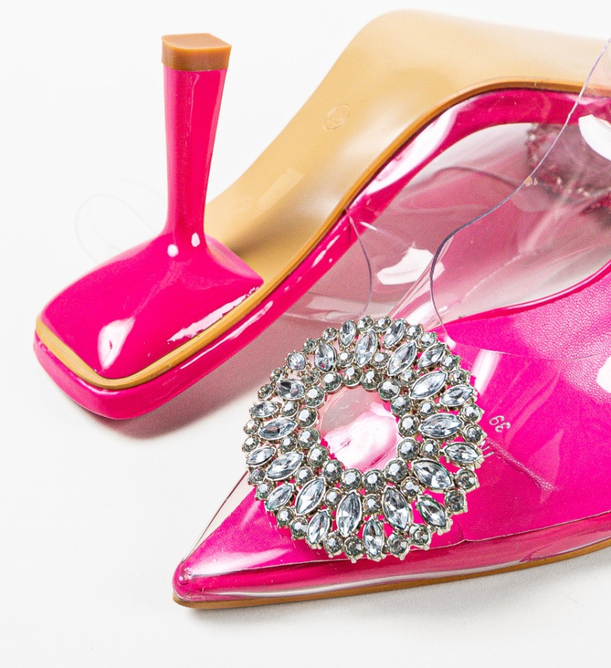 Pantofi cu toc Ecaterina Fuchsia - Img 12