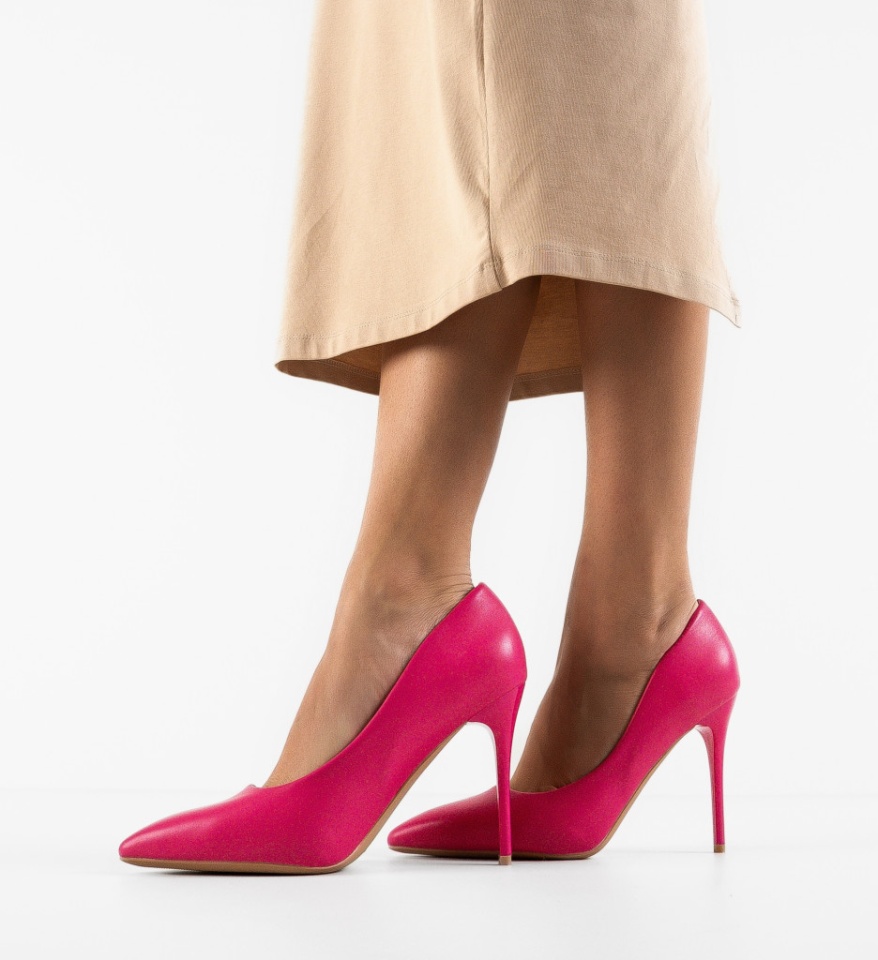 Pantofi cu toc Oknam Fuchsia - Img 6