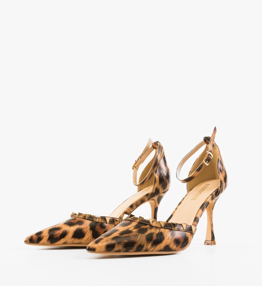 Pantofi dama Bashe Animal Print - Img 3