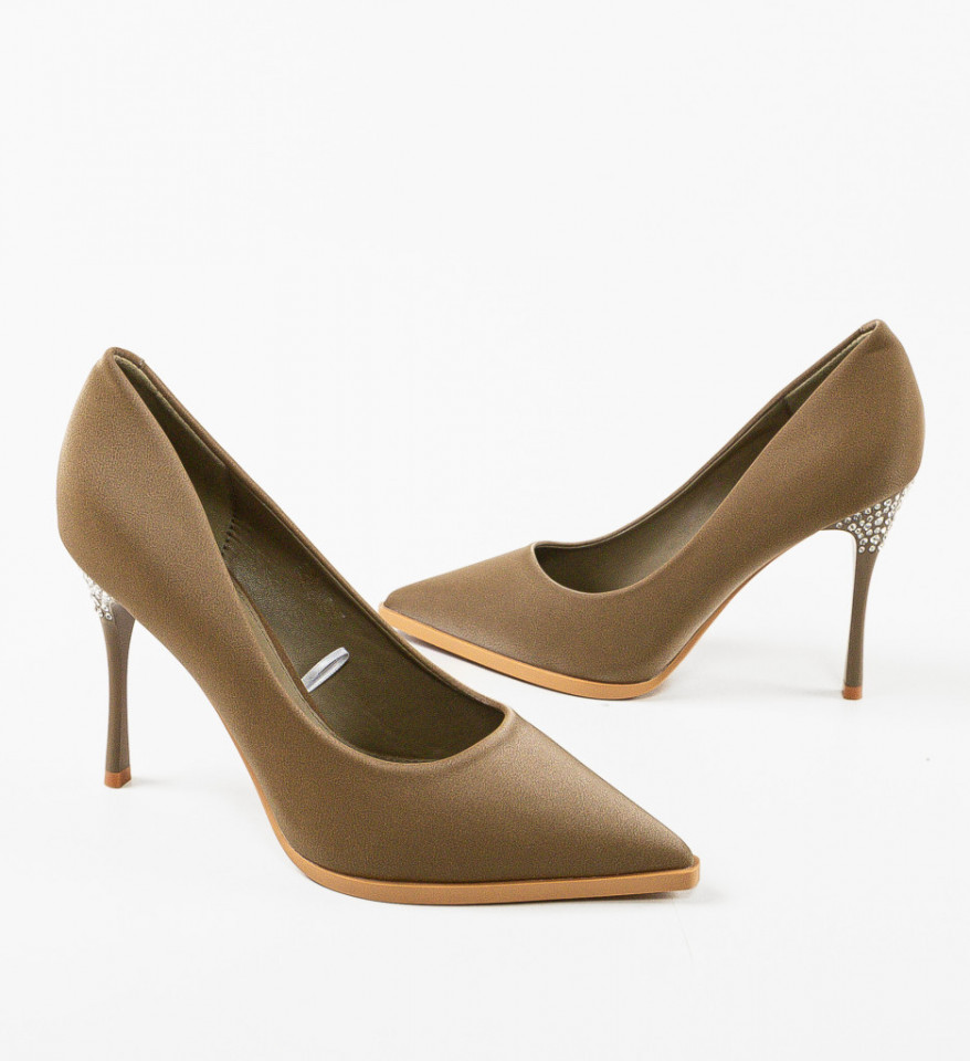Pantofi dama Demoux Khaki - Img 2