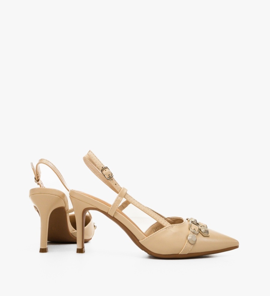 Pantofi dama Fleur Bej - Img 3