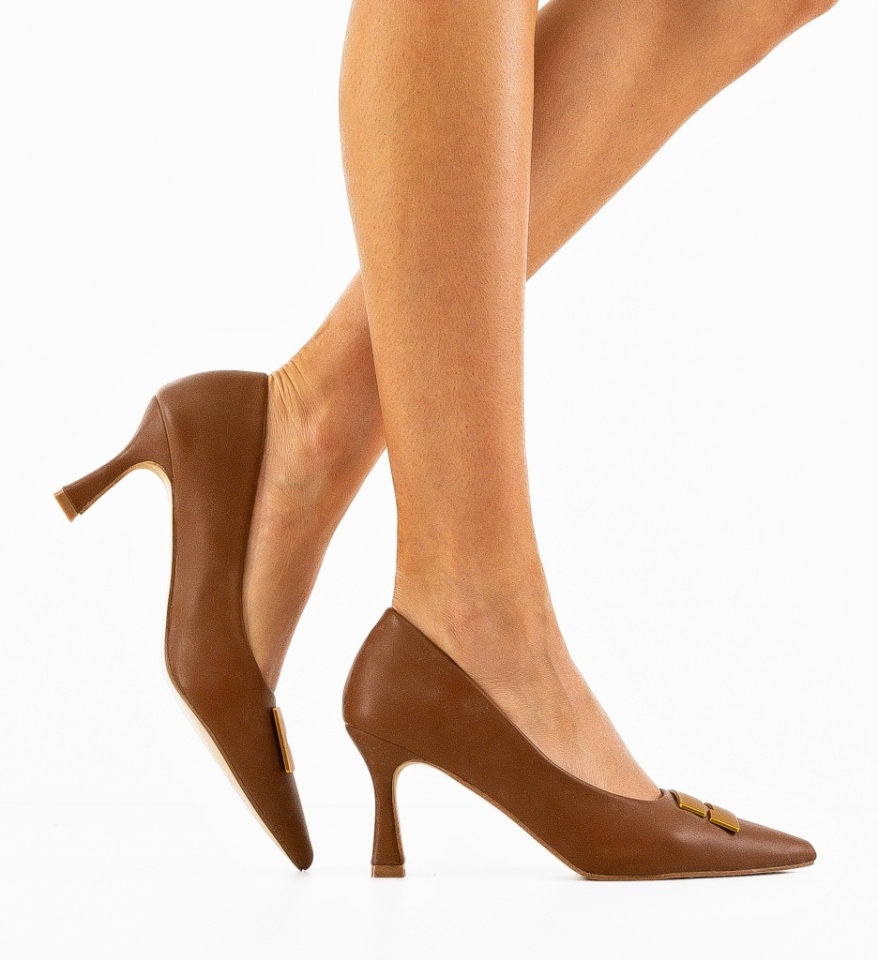 Pantofi dama Jaxy Camel - Img 5