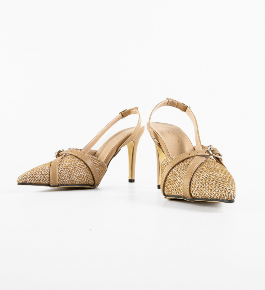 Pantofi dama Leron Bej - Img 2