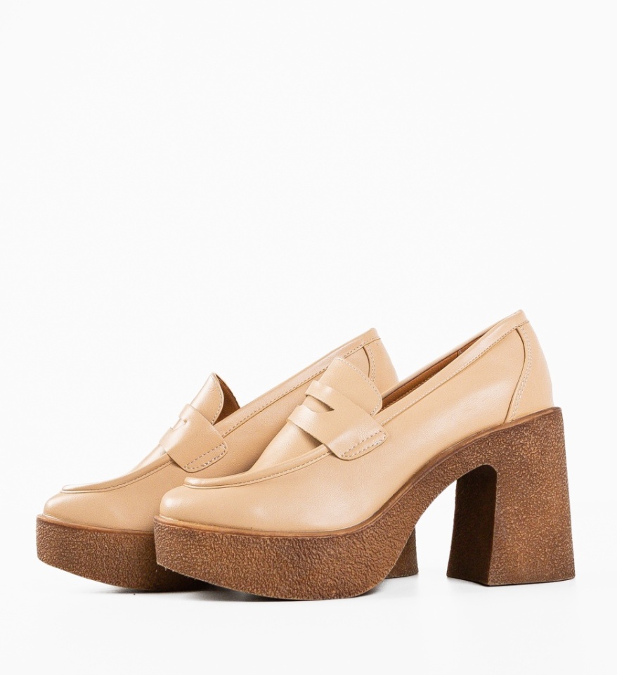Pantofi dama Socheat Bej - Img 3