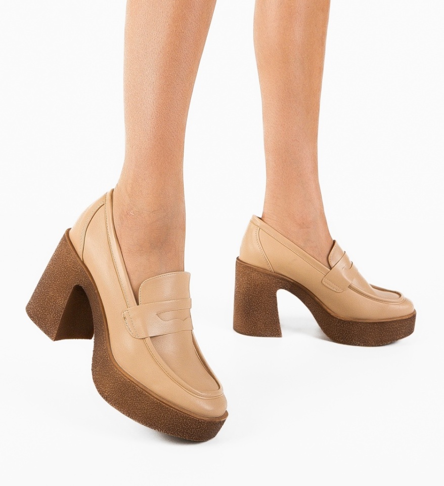 Pantofi dama Socheat Bej - Img 5