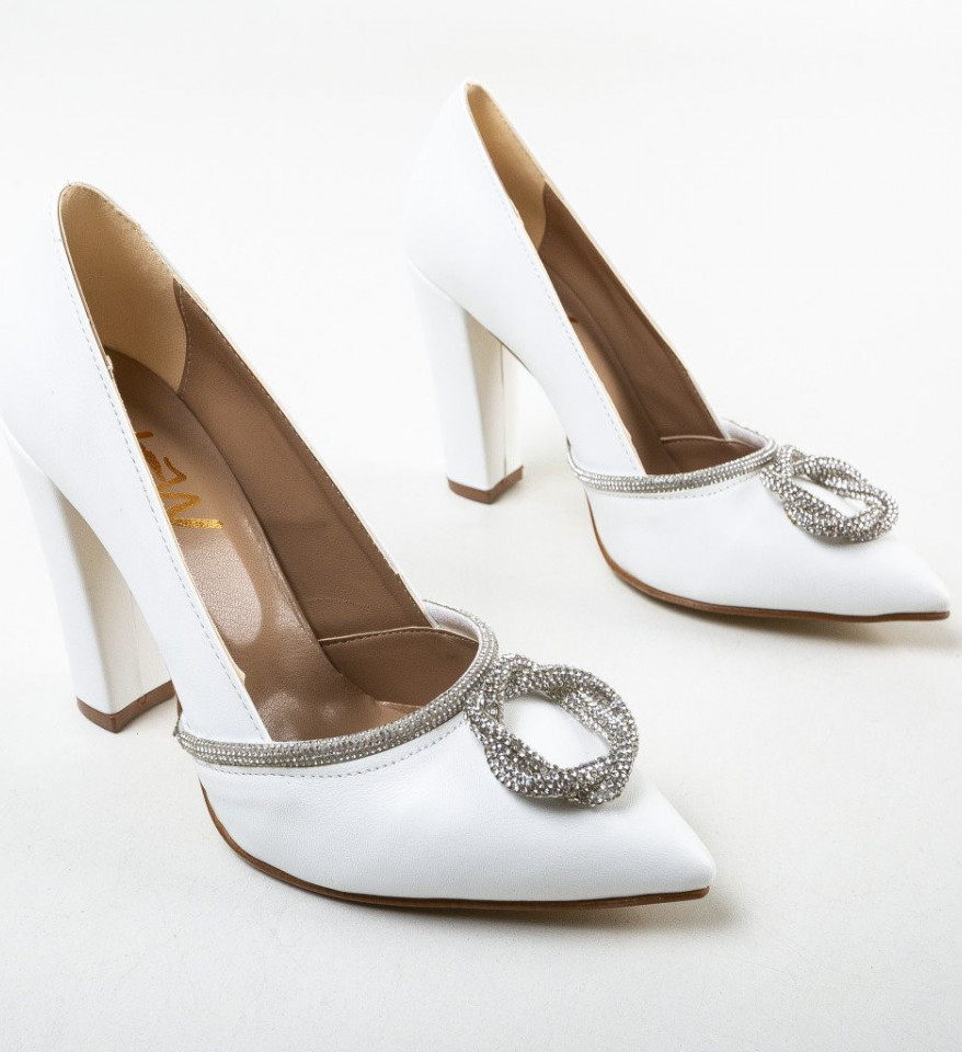 Pantofi Ronati Albi