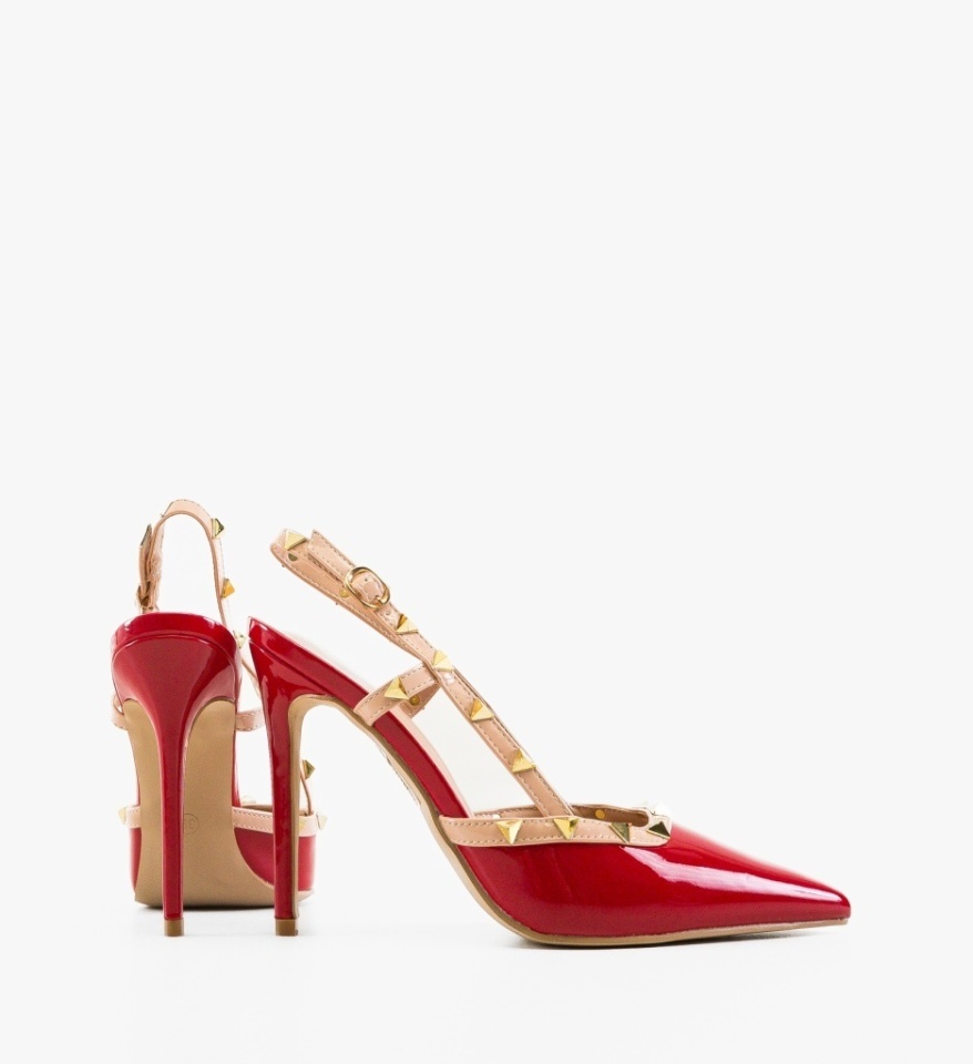 Pantofi stiletto dama Tynno Rosii - Img 4
