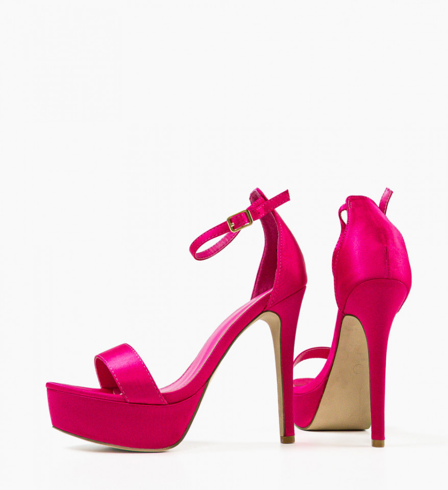 Sandale cu toc Bannist Fuchsia - Img 4