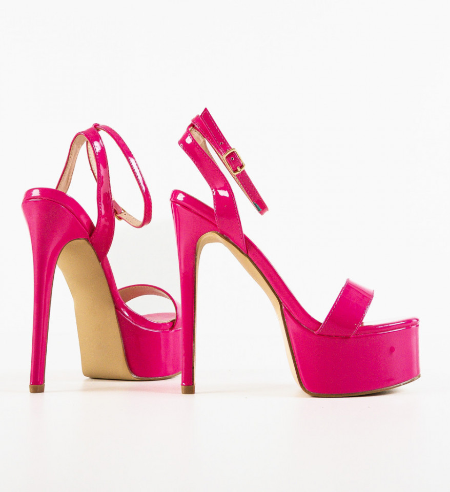 Sandale cu toc Barbys Fuchsia - Img 2