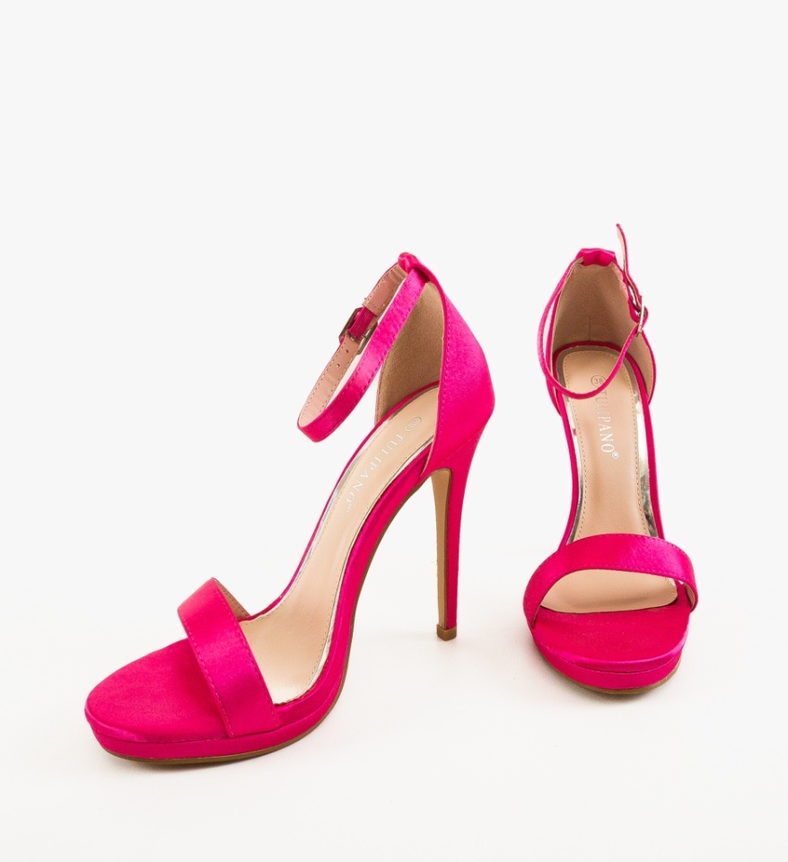 Sandale cu toc Cassie Fuchsia - Img 3